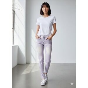 Dollhouse Jeans Women's Size 5 Purple Wash Denim‎ Skinny Cotton Stretch Vintage